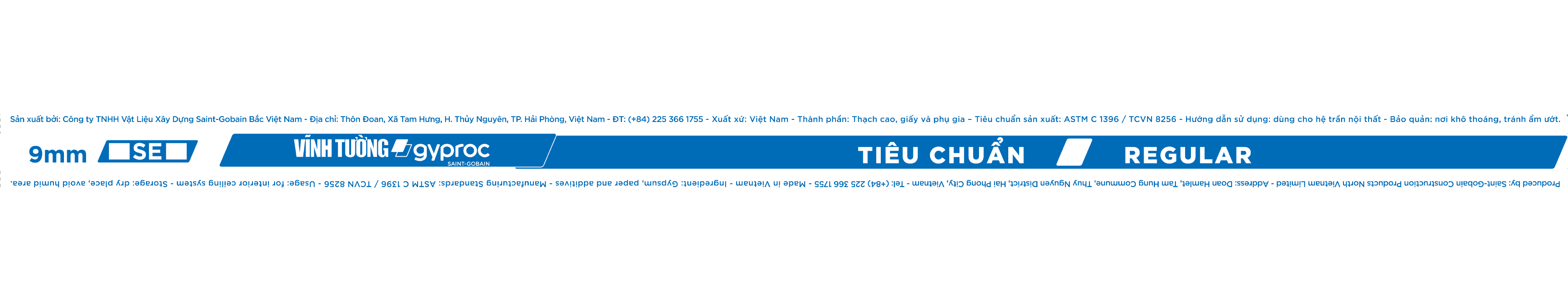 Biên tấm thạch cao tiêu chuẩn Vĩnh Tường