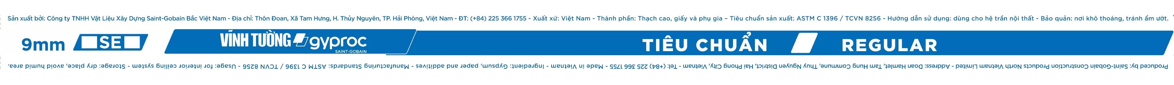 Endtape tấm thạch cao Tiêu Chuẩn Vĩnh Tường-Gyproc