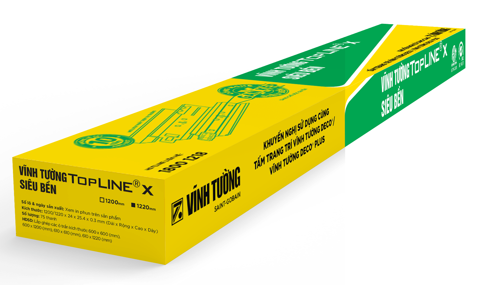 BAO BÌ KHUNG TRẦN NỔI VĨNH TƯỜNG TopLINE X